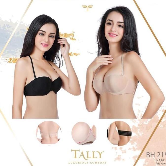 Wkwkwk- Seamless Bra 219 Push Up Double Strap Tali Transparan Depan N Belakang