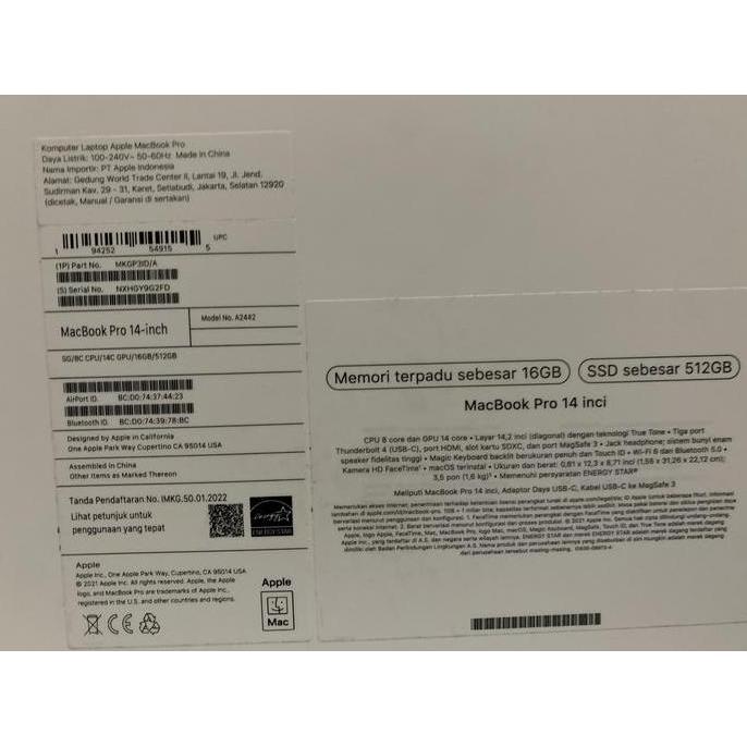 Newstockcik- Dus Box Kardus Macbook Pro M1 14 Inch 100% Original