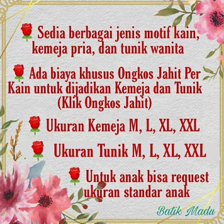 ORIGINAL 12 MOTIF TUNIK / Tunik Batik Full Furing Free Masker / Dress Wanita / Blouse Wanita / Atasa