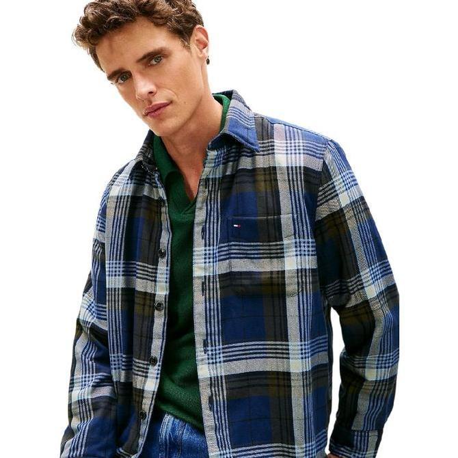 Kemeja Baju Tebal Original Tommy Hilfiger Padded Oversize shirt Twill