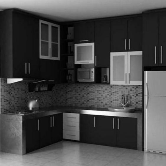 PROMO Kitchenset L Minimalis Custom / Kitchen Set / Lemari Dapur