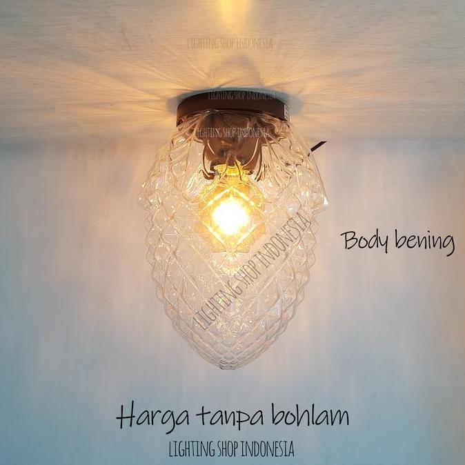 Lampu plafon rumah teras balkon minimalis susu bening acrylic