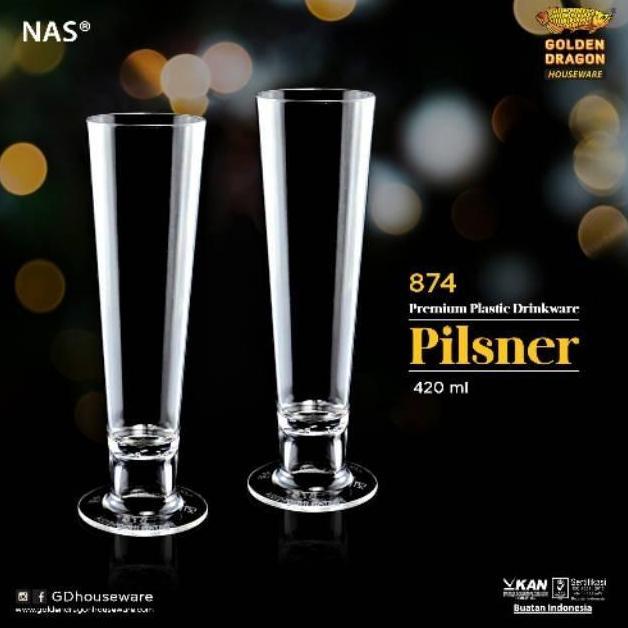 Gelas Mika Akrilik Premium Dragon | Gelas Jus Pilsner Cocktail 874