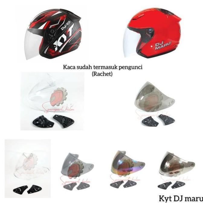 Kaca helm Kyt Dj maru Visor helm Kyt Dj maru rachet