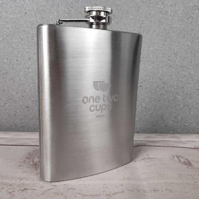 Botol Minum Gepeng Stainless Steel Vodka Wisky Wine