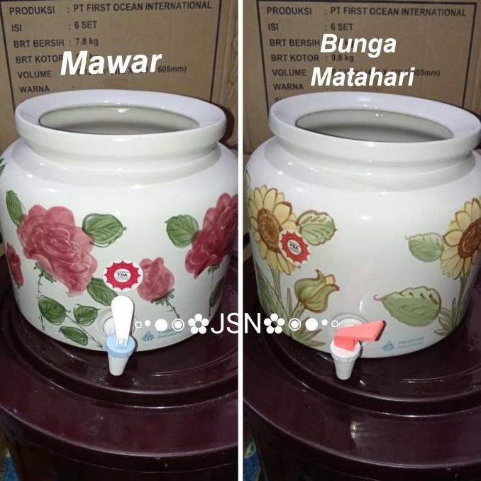 Guci /galon air keramik motif merk TRISENSA