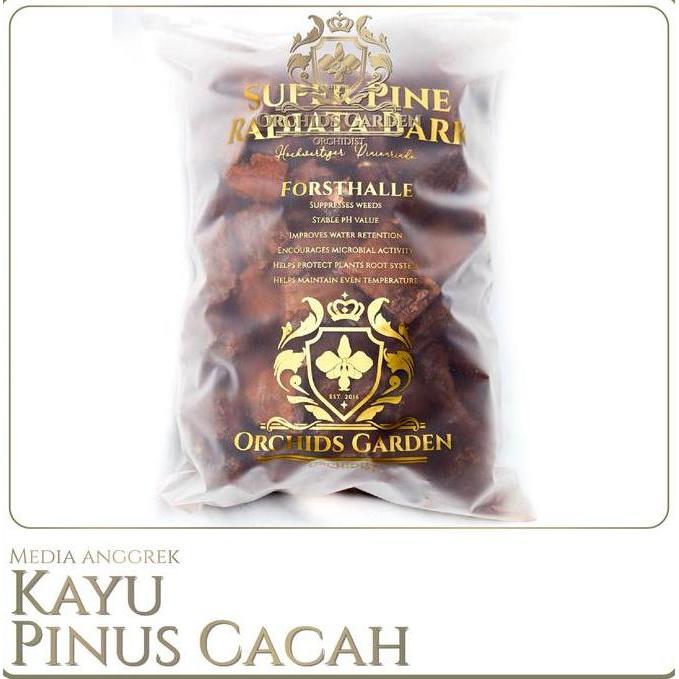 Cacahan Batang Kayu Pohon Pinus 500 GRAM Pine Bark Media Tanam ANGGREK