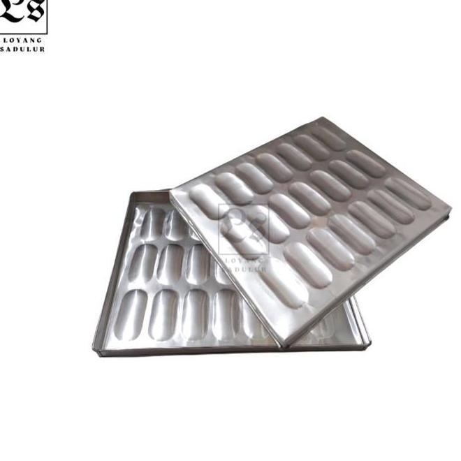 Equipment- Murah 2 Pcs - Loyang Kue Lidah Kucing 22 Cm X 24 Cm 21 Lubang - Motif Oval / Cetakan Lida