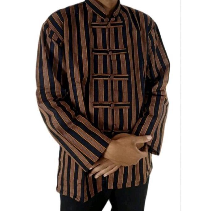 vianmall_ - sorjan koko shanghai || koko cina bahan tenun motif lurik || koko cina lurik limited edi