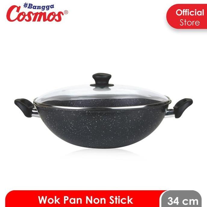 Cosmos Marble CW 34 MBC F - Wok Pan 34 cm - with Cover