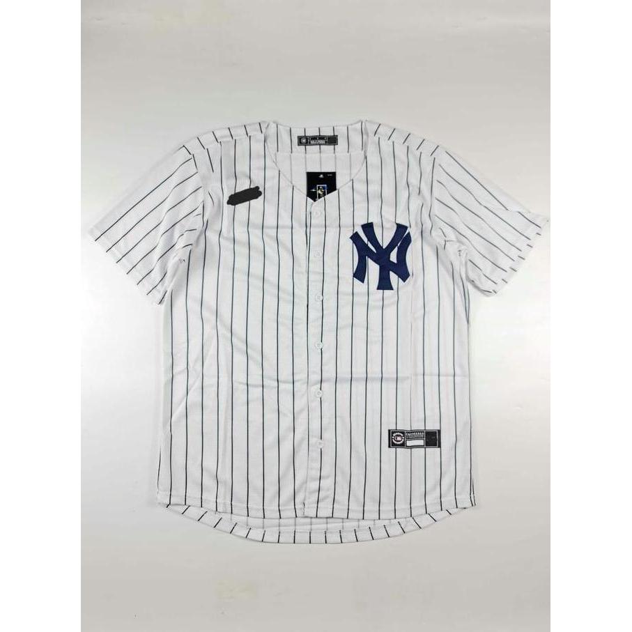 Baju Jersey Baseball New York Yankees Ny Putih Quality Terbaru 