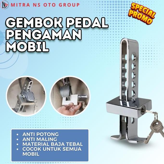 DENISTAND100 - KUNCI GEMBOK PEDAL MOBIL MANUAL MOBIL MATIC UNIVERSAL, PENGAMAN MOBIL KUNCI PEDAL