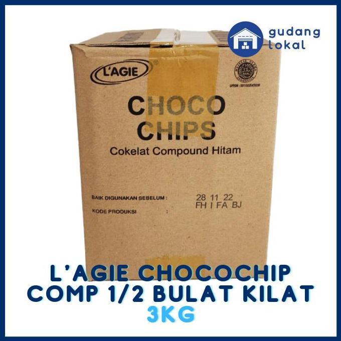 CHOCO CHIPS 1/2 BULAT LAGIE 3KG