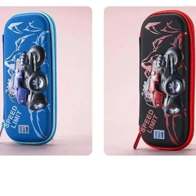 Stationery- Tempat Pensil Anak Motif Mobil Jip Kotak Pensil 3D Jip Kotak Pensil Cowo Jip Besar Kado 