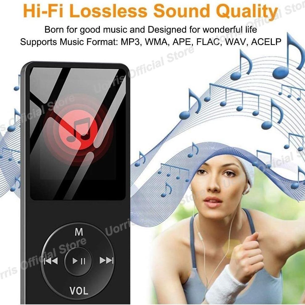 Uorris Mp4 Player Bluetooth Mp3 Mini Player Bluetooth Mp3 Bluetooth Speaker Free 32Gb Card Usb/Type 