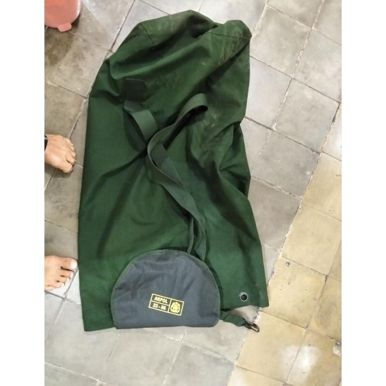 (Terbaru) Tas Ransel Punggung Besar Kanvas Ori Polri Second (Terlaris)