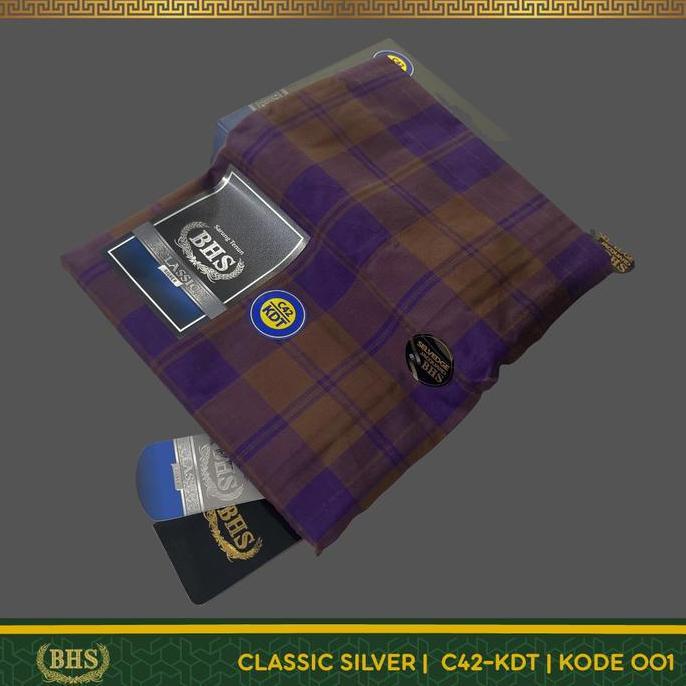 Sarung BHS Classic Silver Motif C42 KDT Selvedge Jacquard OTB (Olive Tua Besar), OTS (Olive Tua Seda