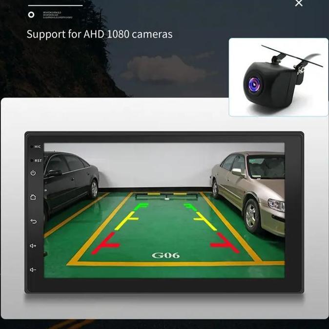 HAYVEZZA AutoGlide Head Unit Android mobil 4G+64G 7/9/10 Inch 2 Din Kontrol Suhu Cerdas IPS Layer Mo