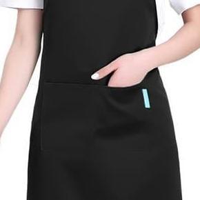 Celemek Polos Bahan Drill - Hitam