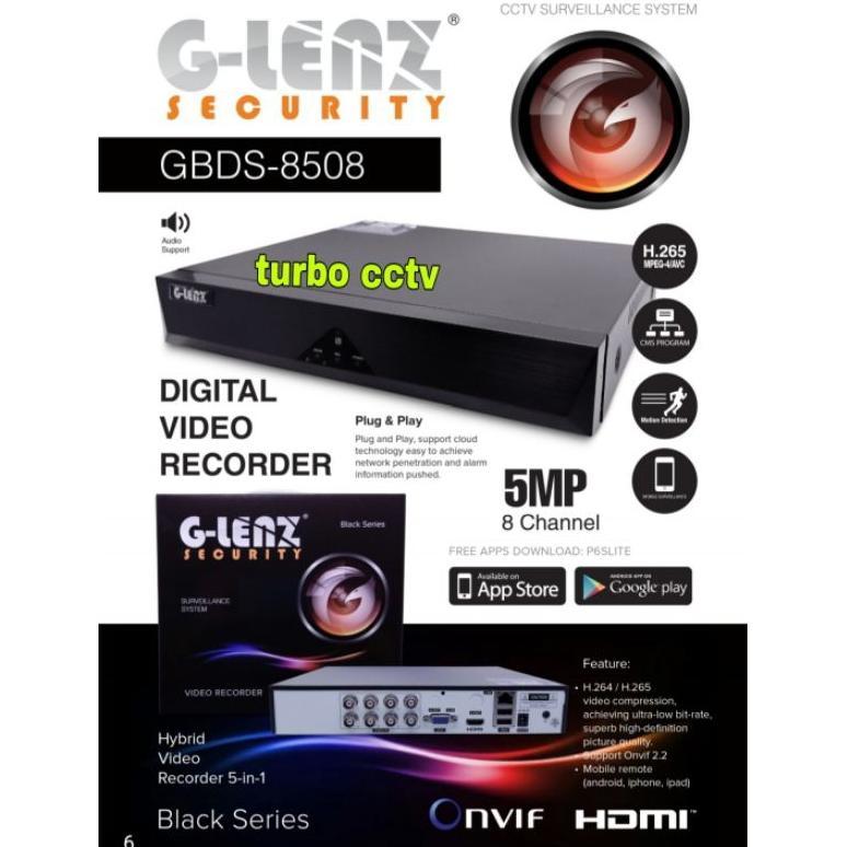 DVR GLENZ 8CH 5MP GBDS-8508 DVR 8 CH