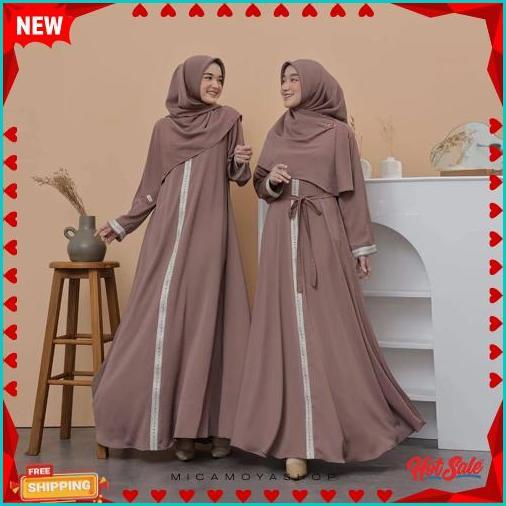 Terlaris Abaya Palestina Wolfis Super Premium/Gamis Abaya Wanita Maxi Jumbo Ful Renda Kekinian/Gamis