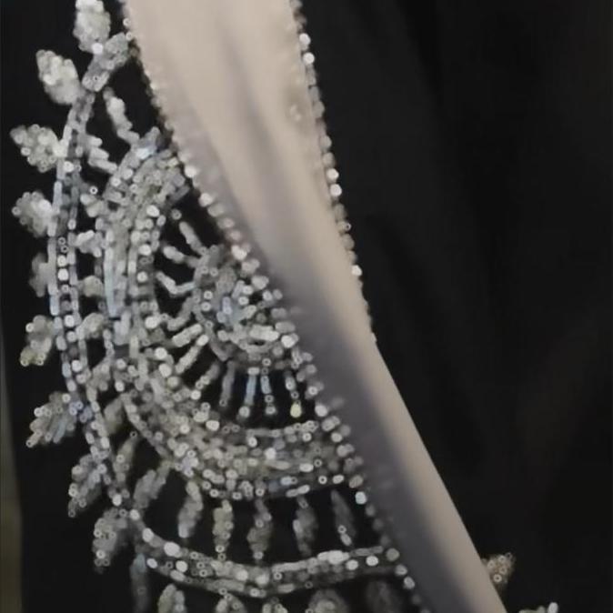 Wxwxw- Zahrah Abaya By Fika Agashi Jet Black Cantik Mewah Elegant