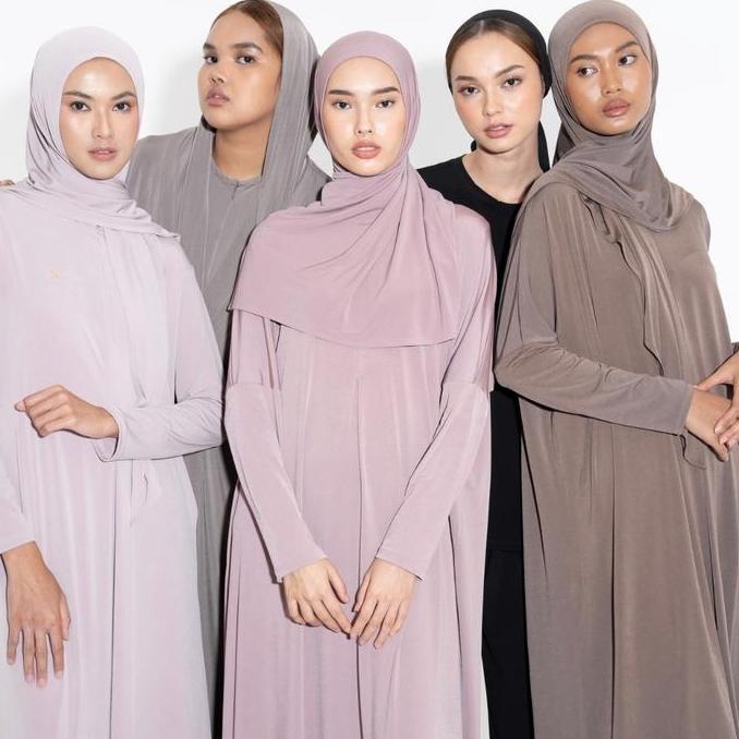 Wxwxw- Hameeda - Sahar Batwing Dress | Loose Jersey Dress Busui Gamis Basic Gold Lembut