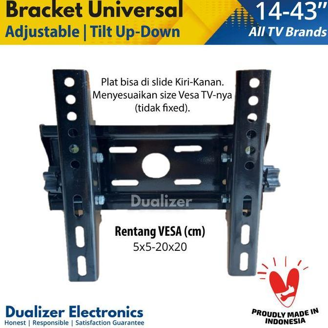 Akusesari- Braket Bracket Tv Led 28 32 40 42 43 Inch Lg Samsung Xiaomi Mi Tv