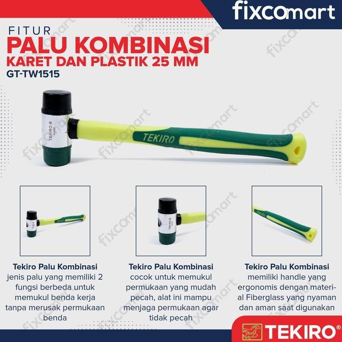 Household - Tekiro Palu Kombinasi 25 Mm / Palu Plastik / Palu Karet