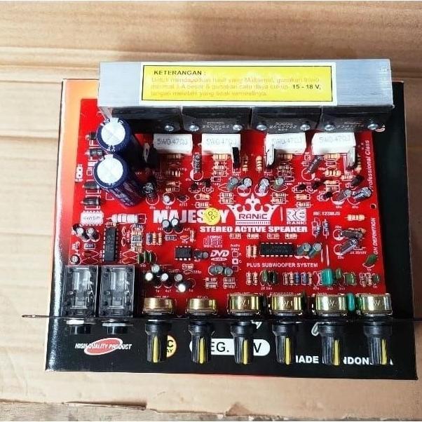 Kit Power Amplifier Speaker Aktif Stereo Karaoke Plus Echo 1700W Pmpo Majesty