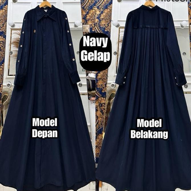 Wxwxw- Queenasyari - Ghina Dress (Hanya Gamis) Gamis Jumbo Baby Cordoray Ld 110-140 Cm Gamis Wanita 