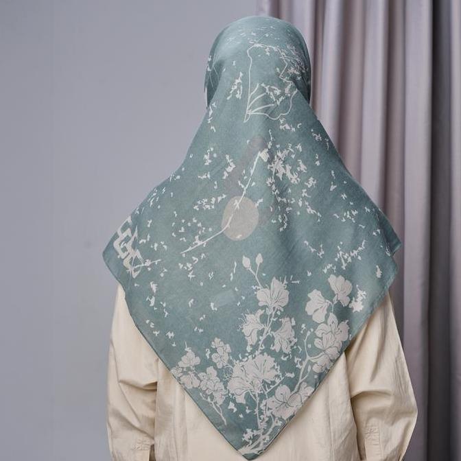 ZM Zaskia Mecca - Hijab Syari Paola Green Scarf Kerudung Segi Empat Wangi
