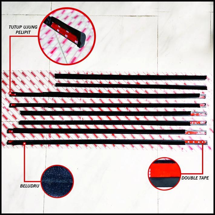 TERLARIS KARET PELIPIT LIS KACA PINTU PANTHER MIYABI SAMURAI KAROSERI SHORT LONG 