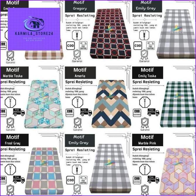 Sarung Kasur Busa Resleting 90|90x200x10|90x200x15|90x200x20|Sprei