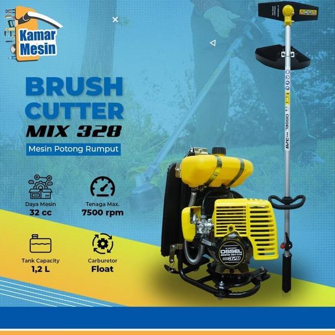 Terlaris Mesin Pemotong Rumput Gendong  Brushcutter 2 Tak Mix328 Ossel