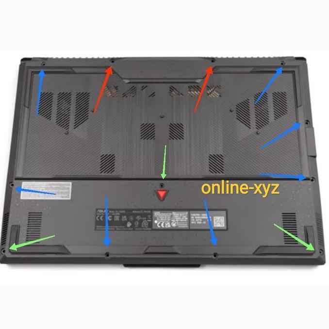 baut mur sekrup casing ASUS TUF F15 FX507 FX507Z FX507ZM FX507ZE ZR ZC