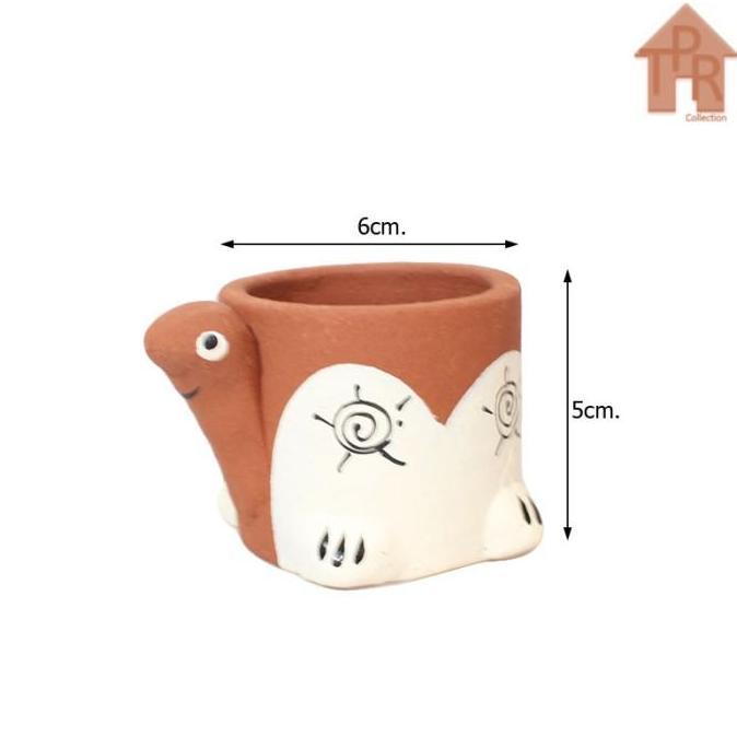 DIY - mewarnai tanah liat kura Bulat + cat 6-12 warna, 1-2 kuas