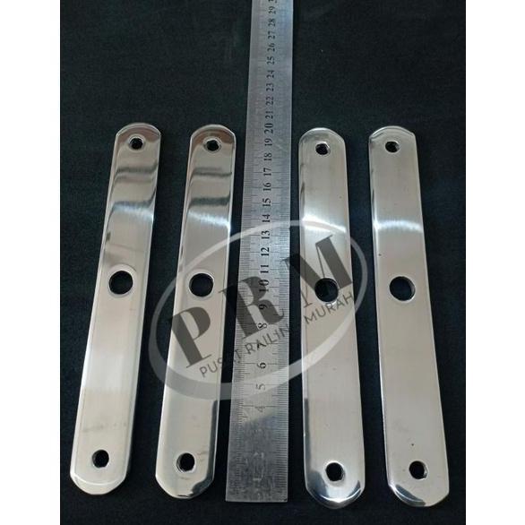 PLAT SPIDER SAYAP DOUBLE RAILING TANGGA / SAYAP RAILING TANGGA STAINLESS / PENJEPIT KACA SOLID RAILI