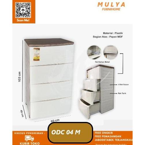 Murah Laci Plastik 2 Susun / Drawer Cabinet Olymplast/ Odc 02 M