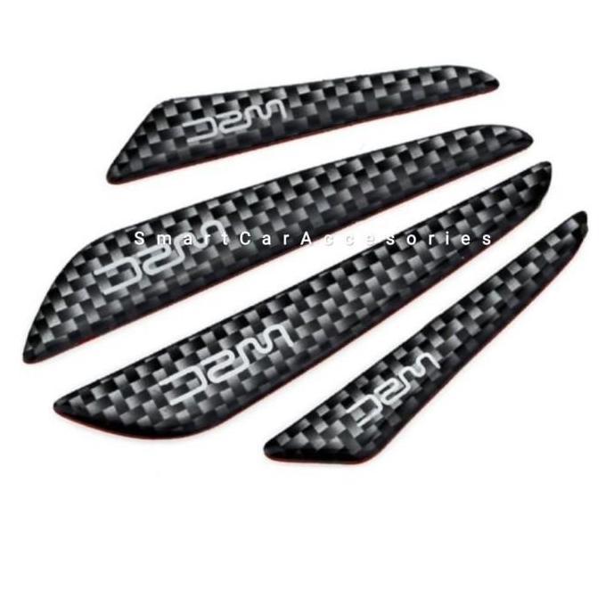 Door Guard Pelindung Pintu Mobil Silicone Motif Carbon Karbon Slim