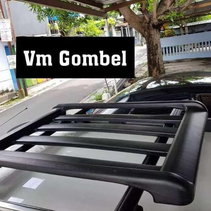 Roof Rack Bagasi Atas Mobil Fortuner Lama 2008 - 2025 Plus Croos Bar Merek Sun Rack Komplit Asli