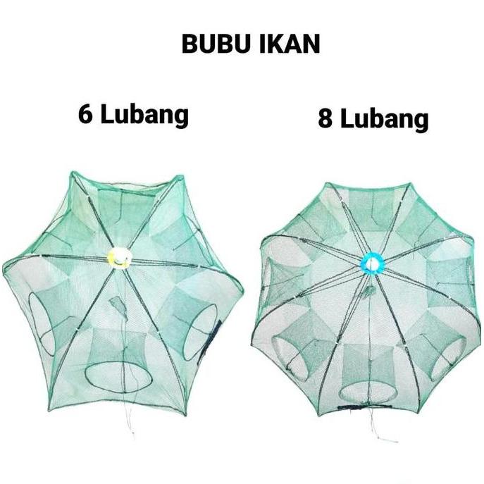 Perangkap Bubu Payung 6 Dan 8 Lubang Alat Jaring Pancing Jala Ikan