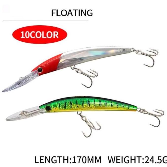 UMPAN PANCING LURE TROLLING MINOW MODEL YO ZURI LURE FACTORY 9090 17CM/24.5GR