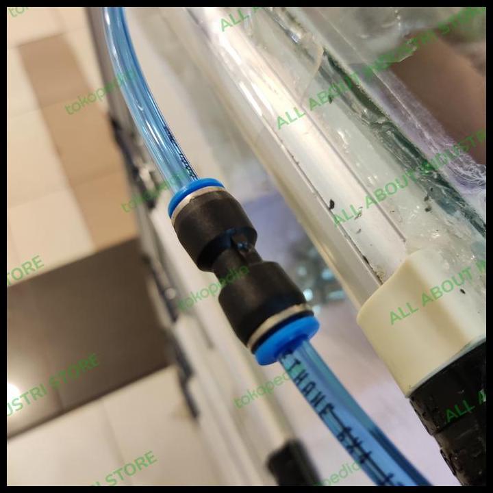 TERBARU FITTING SELANG PNEUMATIC 6MM X 6MM / FITTING PU SELANG 6MM X 6MM !