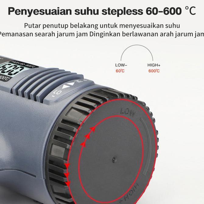 Soon- Reaim 2000W Tampilan Digital Mesin Udara Panas Suhu Tinggi/Perbaikan Elektronik Stiker Plastik