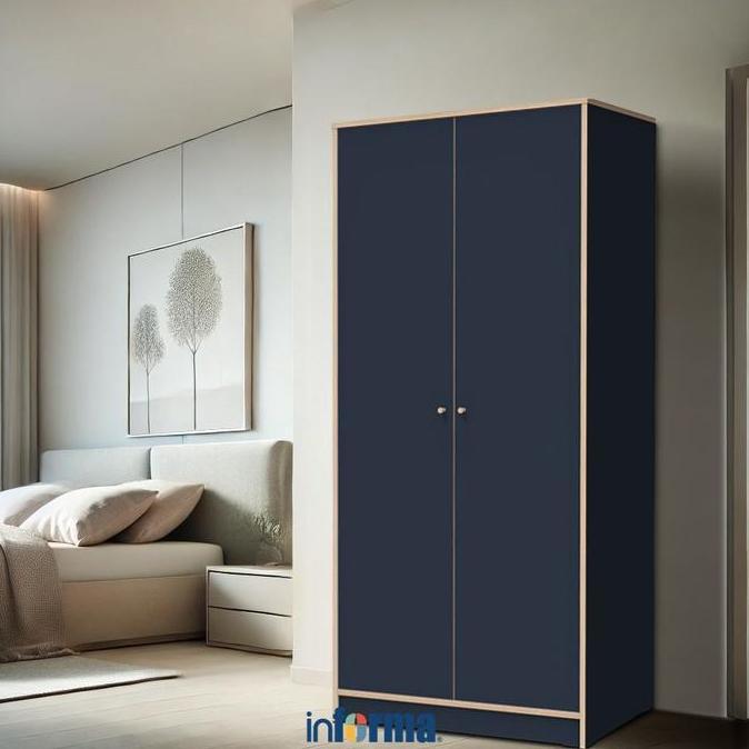 Terlaris Informa Riyo Lemari Pakaian Anak 2 Pintu - Biru Navy Gudang Pakaian Tempat Penyimpanan Alma