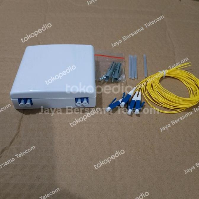 Roset Fo 4 Core Lc-Lc Duplex Singlemode Komplit Pigtail+Adapter Big Sale