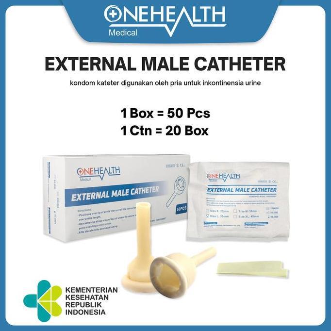 HEMAT BANGET - Onehealth External Male Catheter Kondom Kateter Pria untuk Inkontinensia Urin - Box (