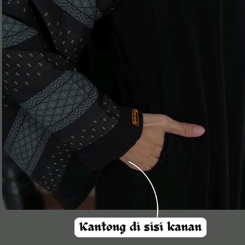 Abaya Marwah Gamis Outer Hitam Wanita Bahan Jetblack Premium Outer Arab Terbaru Kekinian Original