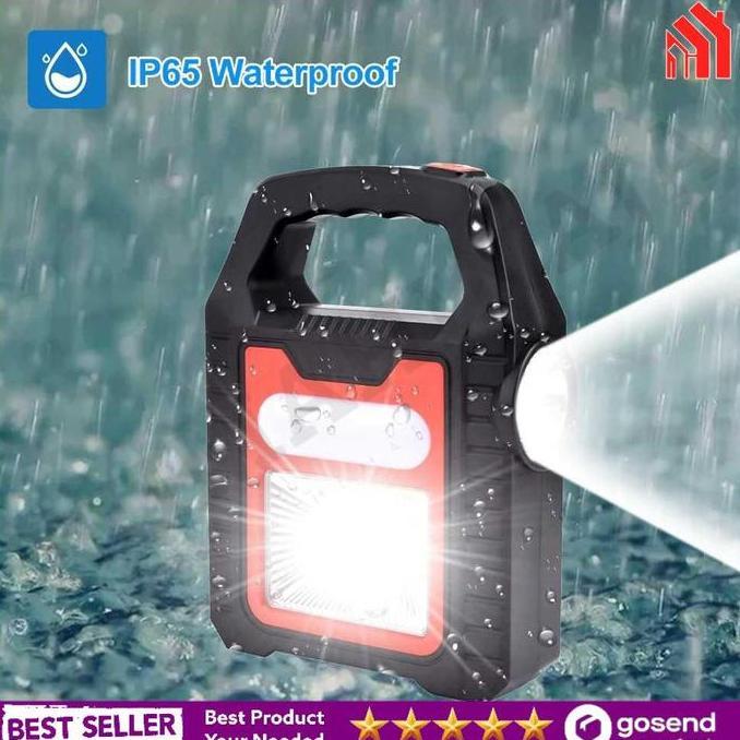Vandring- Lampu Camping Tenaga Surya Tenda Senter Tahan Lama Cas Isi Ulang